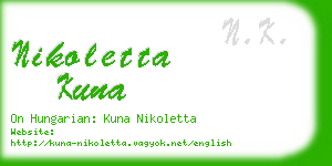 nikoletta kuna business card